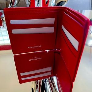 Mens Red Leather Maison Margiela Wallet